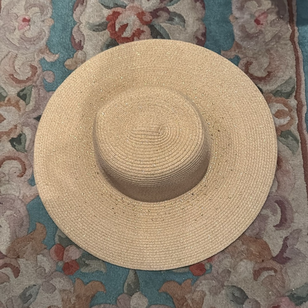 Gold Cappelli Straw hat sz M
